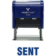 thumbnail image 2 of Vivid Stamp SENT Self Inking Rubber Stamp (Blue Ink) - Medium, 2 of 2