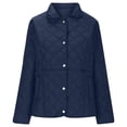 thumbnail image 5 of Women's Oversized Down Lightweight Button Quilted Coat Long Sleeves Pocket Down Coat, 5 of 9