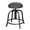 Charcoal, variant on Hampden Furnishings Vince Collection Fabric Padded Swivel Art Stool, Black/Grey, 19"-25"