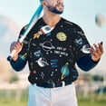 thumbnail image 6 of Balery Space Baseball Jersey for Men Casual Button Down Shirts Short Sleeve Active Team Sports Uniform-X-Large, 6 of 9