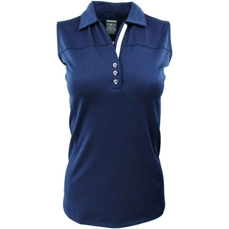 - Page & Tuttle Womens Style Line Sleeveless Polo Casual Tops