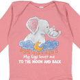 thumbnail image 4 of Inktastic My Gigi Loves Me to the Moon and Back Elephant Family Boys or Girls Long Sleeve Baby Bodysuit, 4 of 5