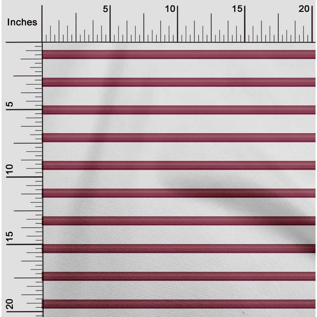 oneOone Viscose Chiffon Carmine Red Fabric Stripe Block Fabric For Sewing Printed Craft Fabric By The Yard 42 Inch Wide