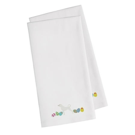 

Carolines Treasures CK1599WHTWE Anatolian Shepherd Easter White Embroidered Towel Set of 2 19 X 25 multicolor