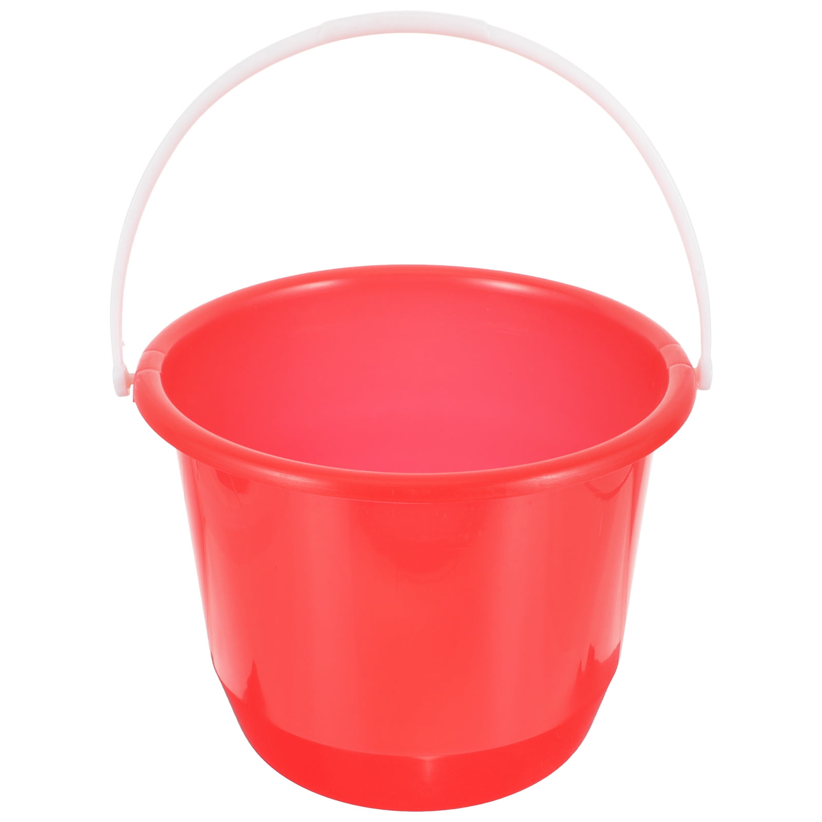  Multipurpose Apple Red Plastic Bucket with Handle - 6.25 x  4.5 (1 Pc) - Sturdy & Durable Design - Perfect for Storage, Home, Garden,  & DIY Projects : Health & Household