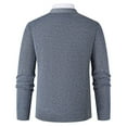 thumbnail image 4 of qucoqpe Men's Cardigan Sweater with Pockets Fall Winter Slim Fit V Neck Buttons Coat Base Layer Knit Long Sleeve Sweater Jacket, 4 of 6