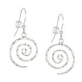 thumbnail image 3 of Handmade Jewelry by Dawn Hammered Spiral Sterling Silver Necklace and Earring Set – 20 Inch, 3 of 8
