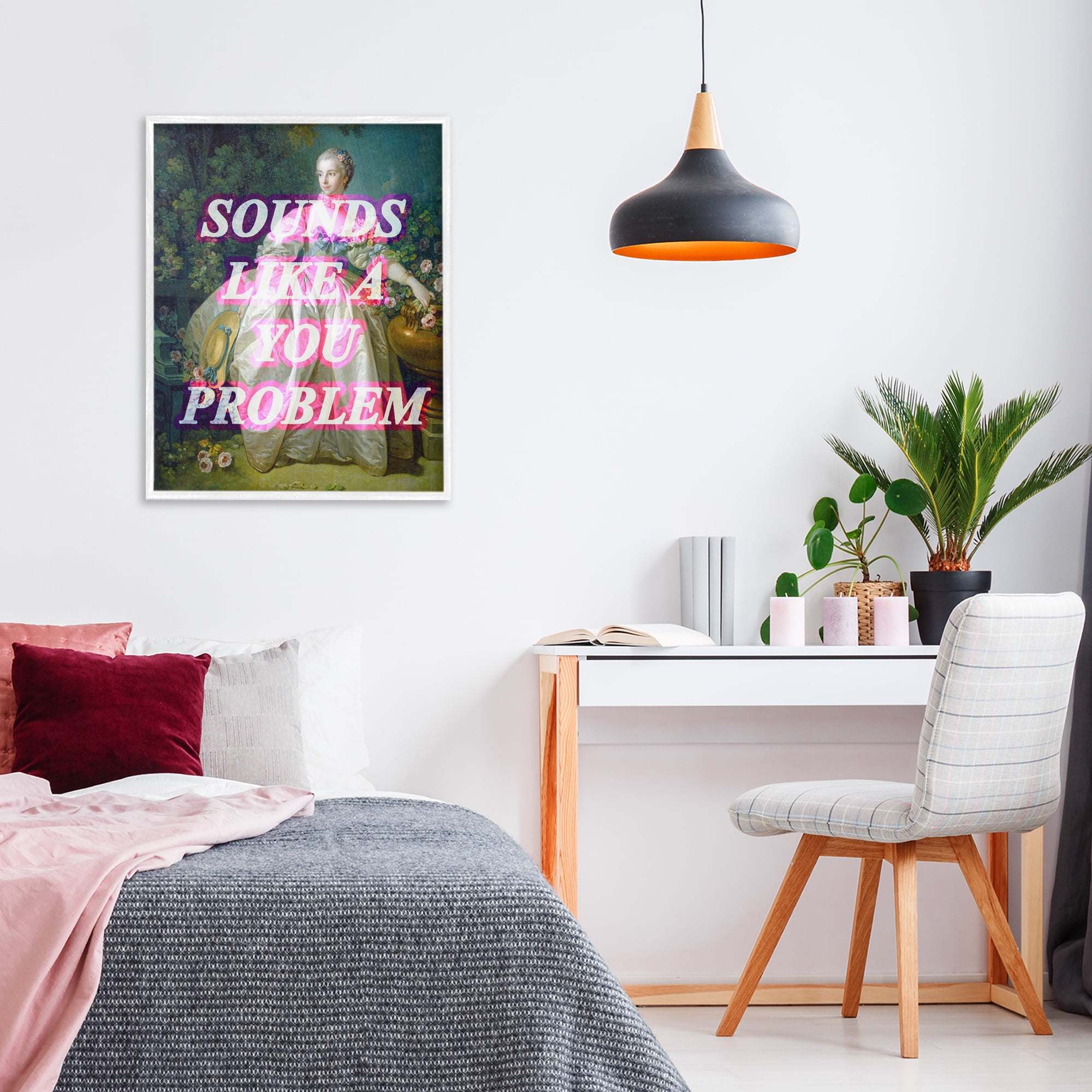Sounds Like A You Problem White Framed Giclee Art, design by Lil' Rue