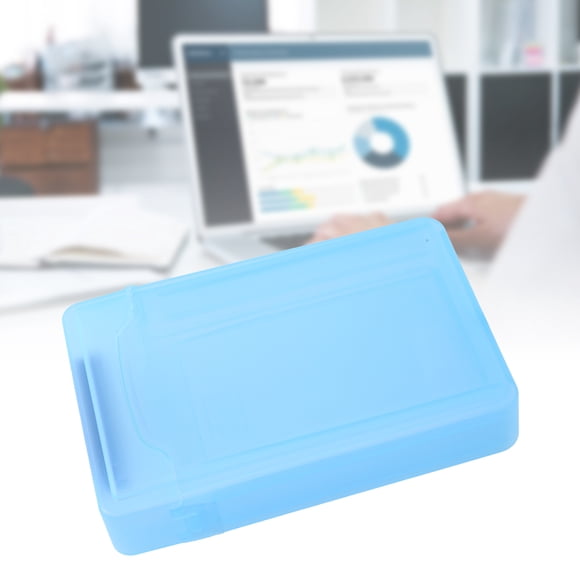 Disc Case, Hard Disk Box 3.5in External Hard Drive Case Hard Drive Case HDd SSD Shockproof Anti Static ABS Transparent Storage Case