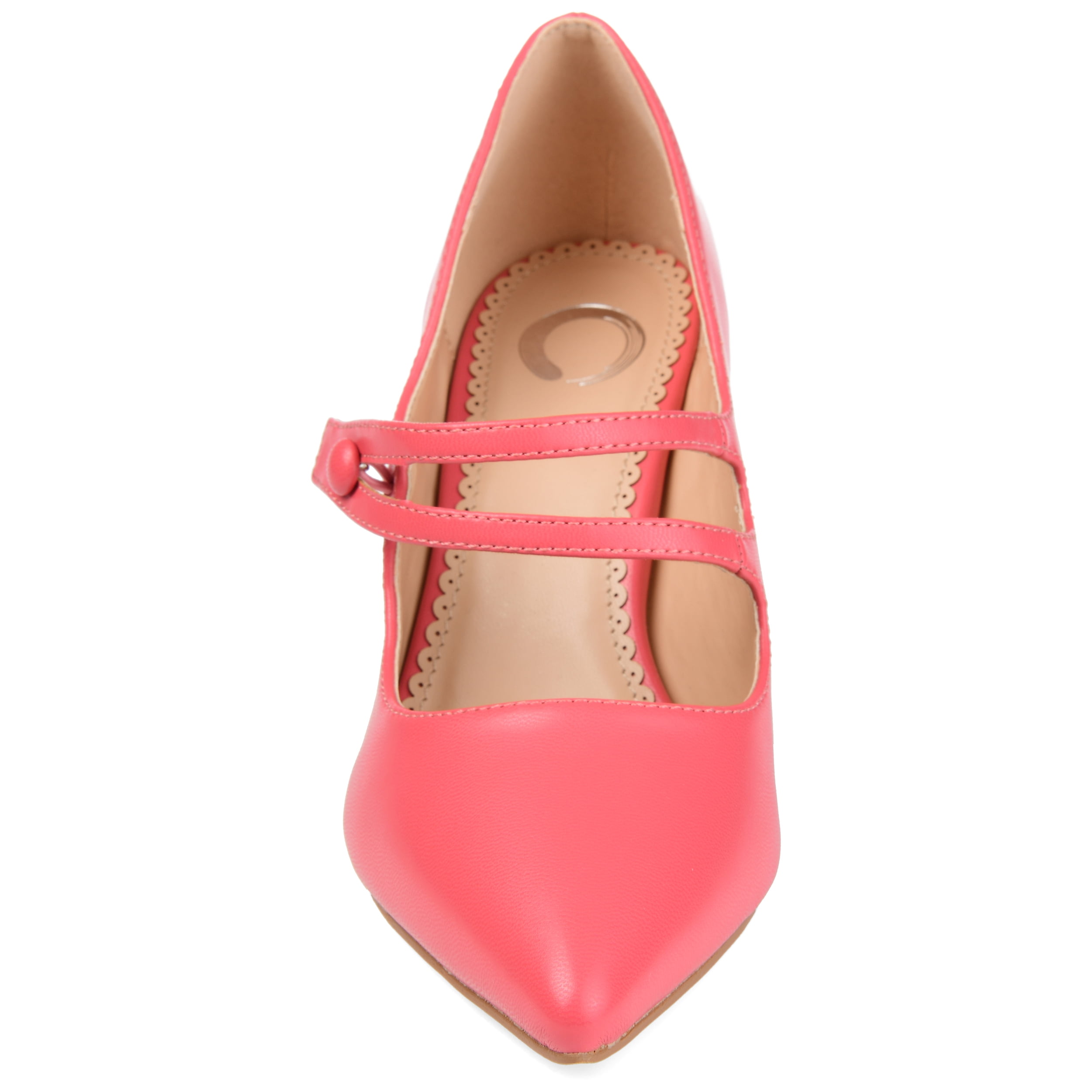 Journee Womens Sidney Pointed Toe Mid Heel Pumps