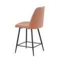 thumbnail image 4 of Jofran Maddox Mid-Century Modern Faux Leather Upholstered Counter Height Barstool (Set of 2), 4 of 8