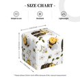 thumbnail image 4 of Balery Honey Bee Insect Porta Pañuelos de Cuero con Estampado – Funda Moderna Cuadrada para Caja de Pañuelos, Dispensador 5x5x5'', 4 of 7