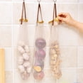 thumbnail image 5 of Yesbay 4Pcs Handheld Fruit Vegetable Hanging Bags Mesh Onion Storage Pouches Holder,White 4pcs, 5 of 7