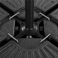 thumbnail image 2 of Yaheetech Outdoor 4 Piece HDPE Cantilever Offset Umbrella Base Stand with Fillable Plates, Black, 2 of 11