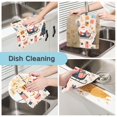 thumbnail image 2 of Yayeee 6 Pack Kitchen Dishcloths for Washing Dishes Soft Absorbent Microfiber Towels, Beige Christmas Santa, 2 of 9