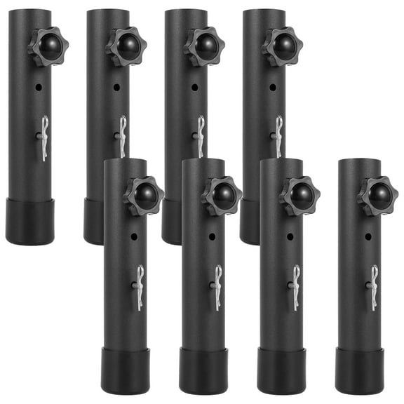 Jokapy Folding Table Leg Extenders, Adjustable Steel Table Leg Risers, 3.6in/5.2in, Black, 4 Pack