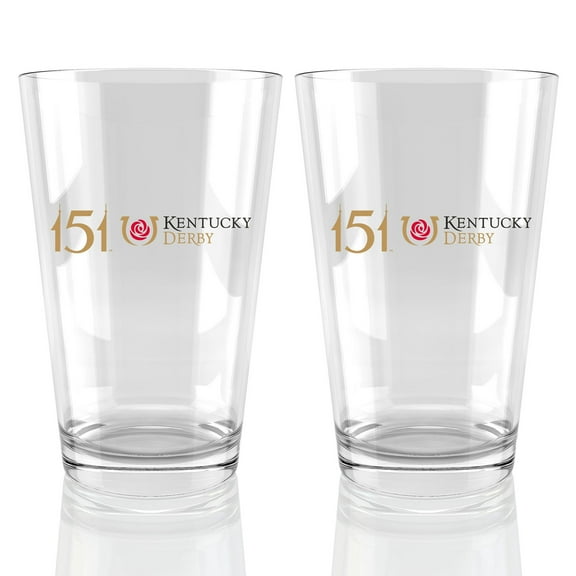151st Kentucky Derby 16oz. Pint Glass Two Pack