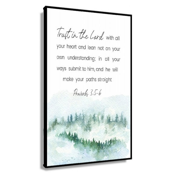 Proverbs 3 5-6 Trust in The Lord Bible Verse Wall Art, Printable Wall Art, Bible Verse Digital Print, 8x10, 11x14, 16x20, Bible Verse Quotes