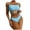 00 # Blue, variant on REORIAFEE Women's Tankini Bathing Suit Beach Vacation Bathing Suit Bandage Two Piece Push Up Pad Swimwear Beachwear Set Black L