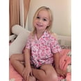 thumbnail image 4 of Arshiner Girls Pajamas Sets Short Sleeve Kids Pjs Button Down Sleepwear, 4 of 6