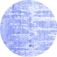 thumbnail image 1 of Ahgly Company Indoor Round Abstract Blue Contemporary Area Rugs, 4' Round, 1 of 4