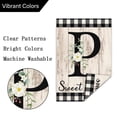 thumbnail image 3 of VOCHIC Monogram Letter P Initial Garden Flag 12x18 Welcome Initial Family Last Name Personalized Sweet Home Flag Outdoor Decoration (ONLY FLAG), 3 of 6