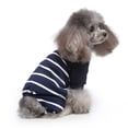 thumbnail image 4 of Pet Warm Pajamas With Sleeves Soft Comfortable Stripe Colorblocking Outfit For Dogs And Cats, 4 of 8