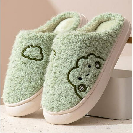 

shuwee womens Clouds Slippers Winter Fuzzy Slippers Indoor Outdoor Slip Memory Foam House Slippers