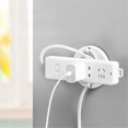 thumbnail image 2 of serony Power Outlet Holder Rotatable Wall Mounted Socket Fixer Plastic Power Strip Support Rack, White, 2 of 8