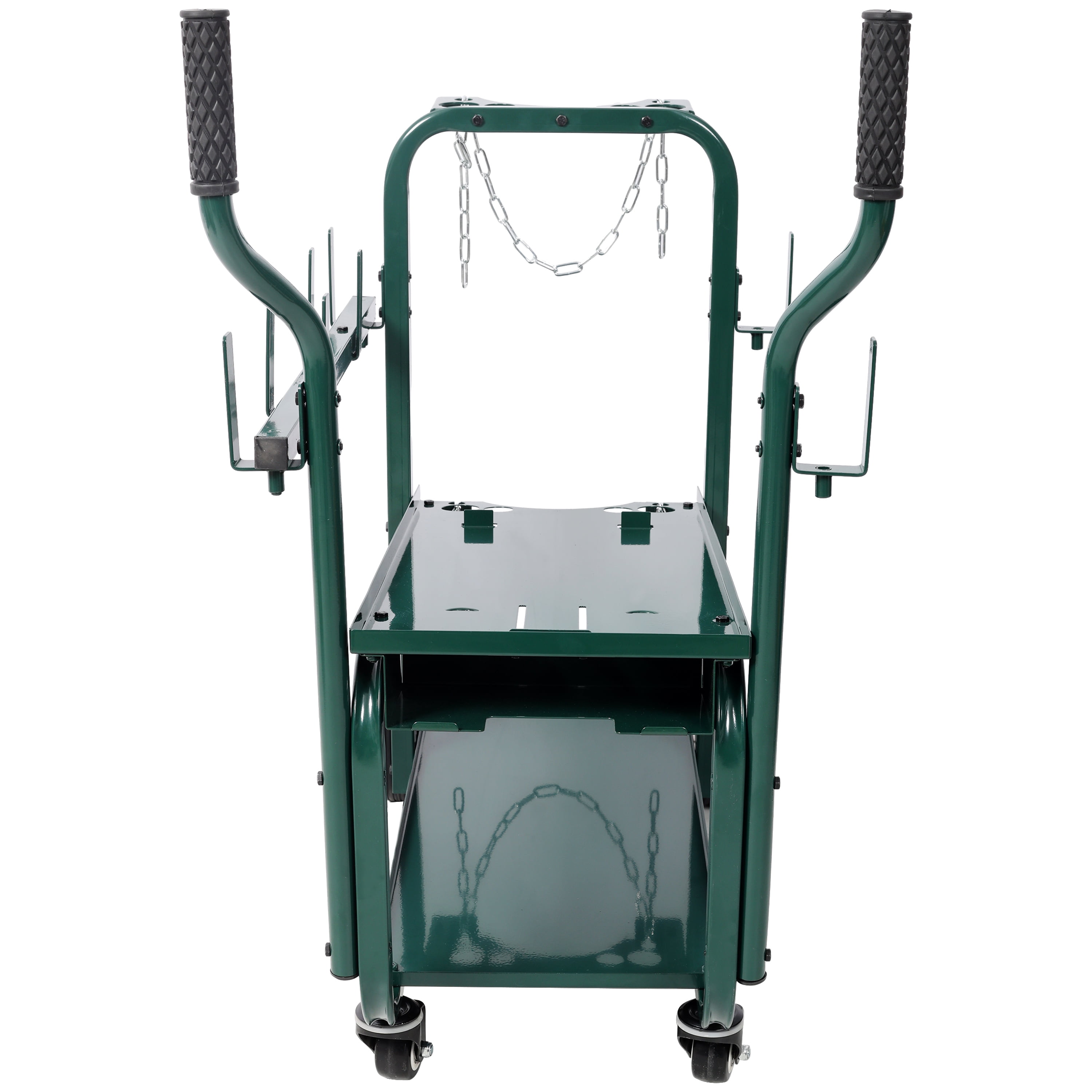 Heavy Duty 2-Tier Rolling Welding Cart Portable Welder Storage Trolley with Wheels for MIG TIG ARC Welder Plasma Cutter and Welding Accessories, Green