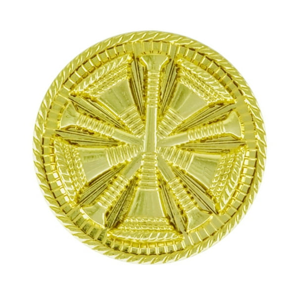 Chief, 5 Bugles, 2 Posts Clutch Backs, Pairs, 15/16 High