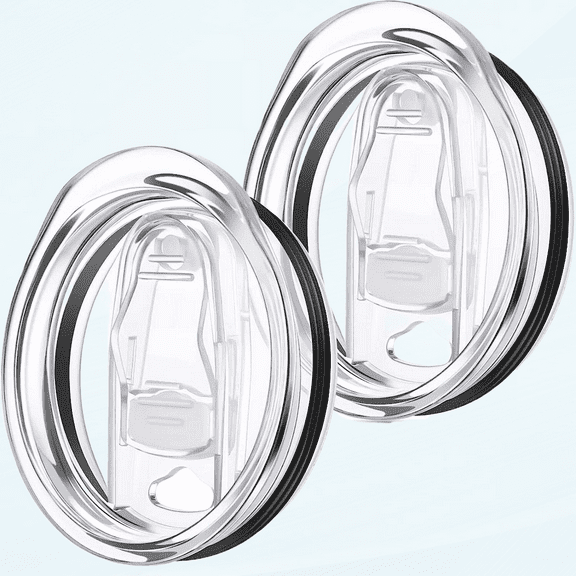 2 Pcs 20 oz Skinny Tumbler Replacement Lids, Clear Plastic Splash Resistant Covers