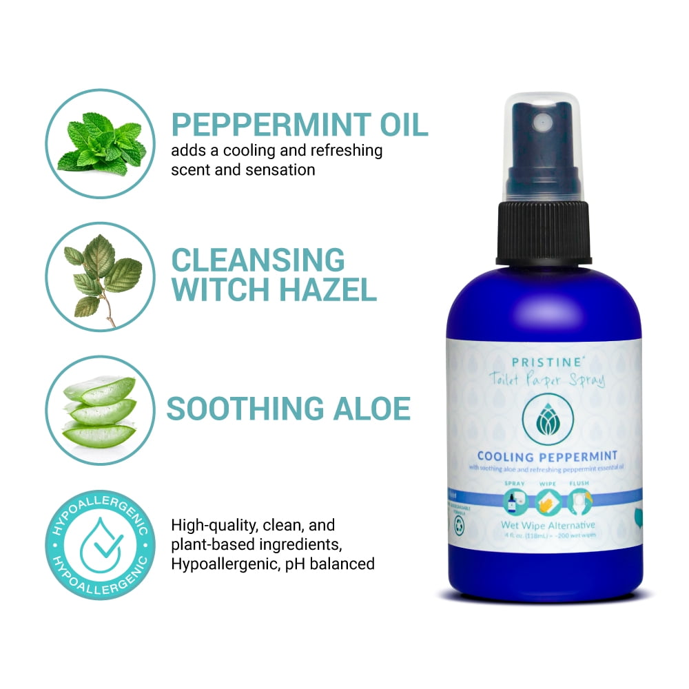 PRISTINE Toilet Paper Spray - More Natural Alternative to Personal