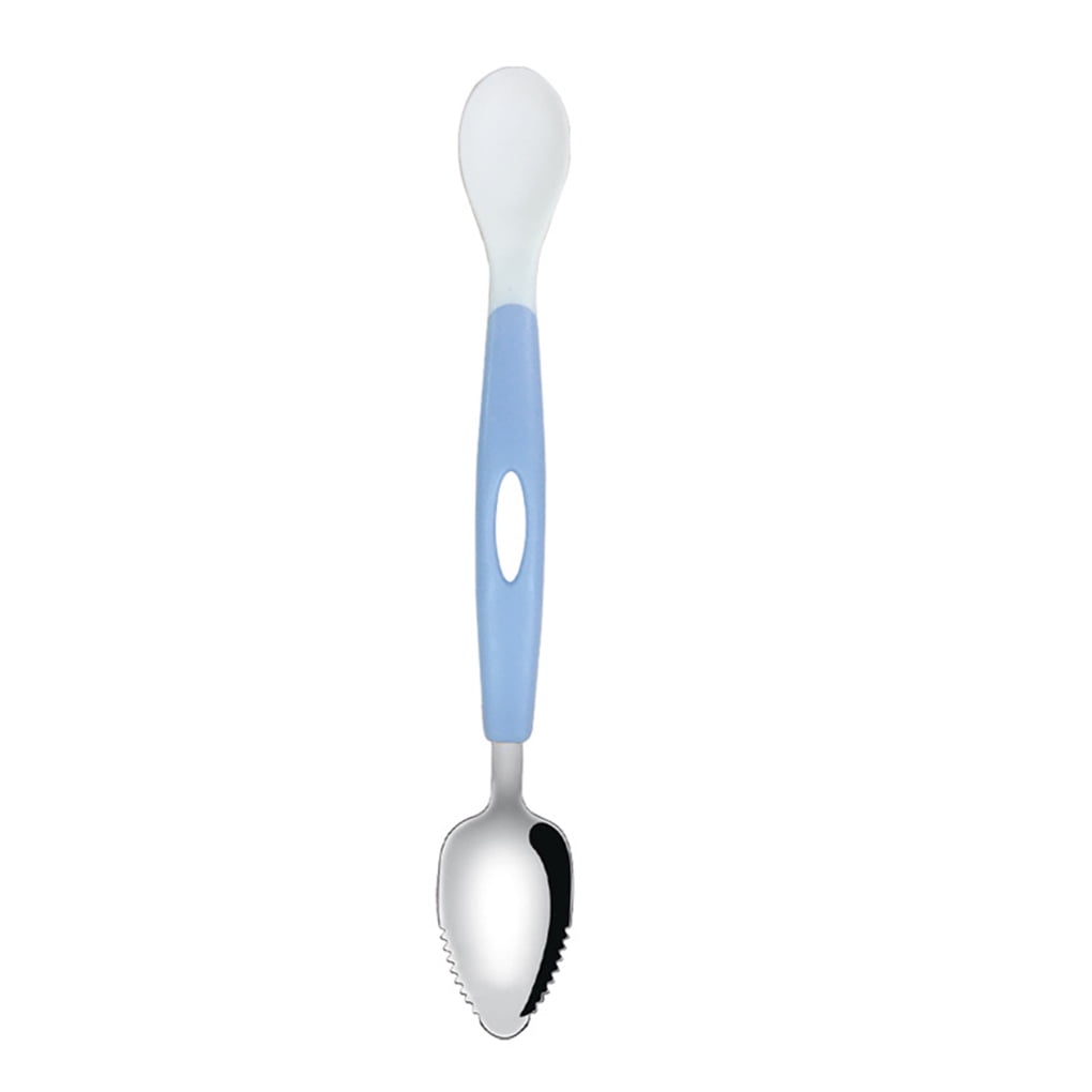 Curved Head Self-Feeding Spoon - Toddler Looped Handle Spoon – TheToddly