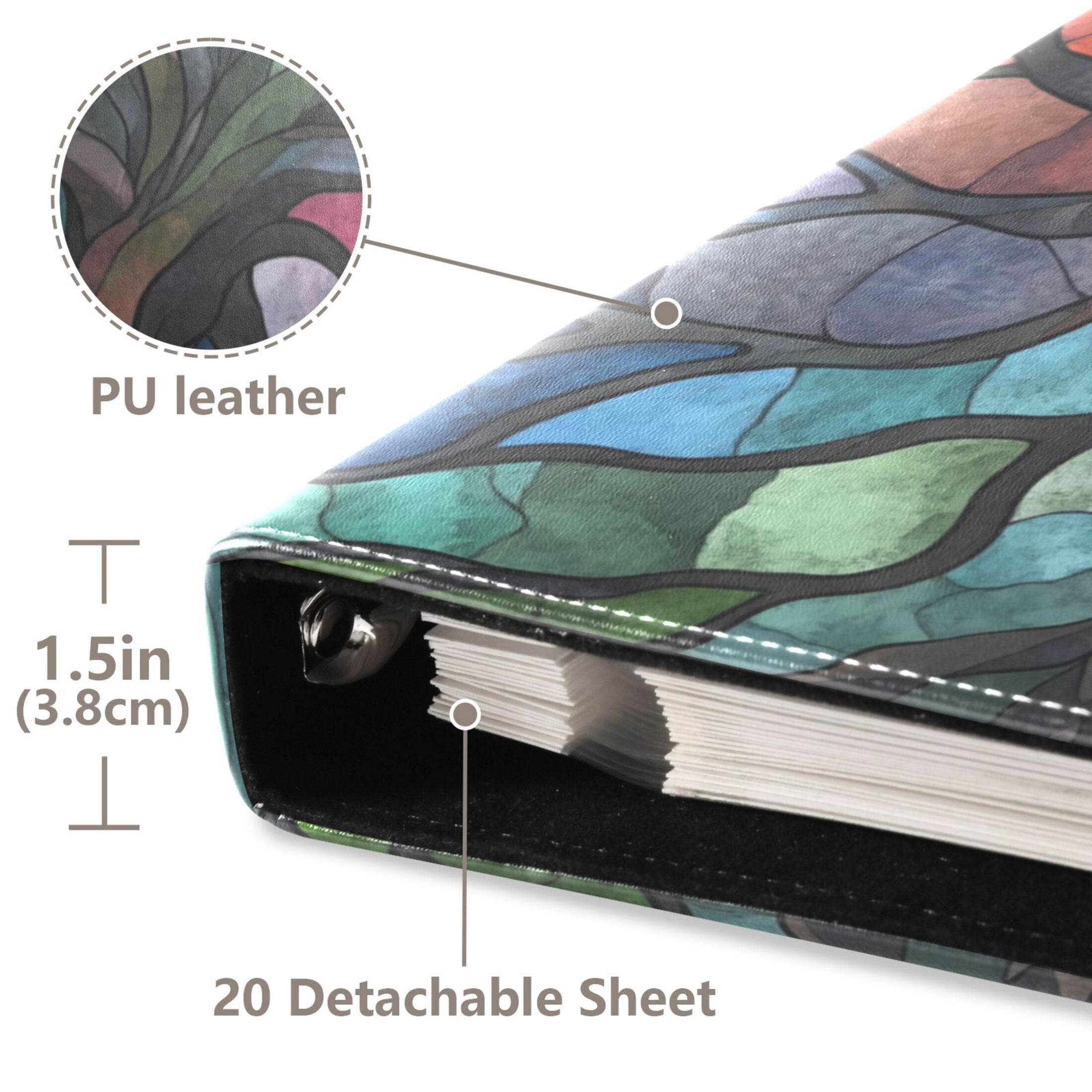 Photo Album Leather Photo Album 11.8x11.2x1.5 Inch Bookshelf Photo Album Scrapbooking Refills Scrapbook Photo Album Colorful Tree Branches