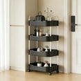 thumbnail image 4 of Multi-Functional 4-Layer Rolling Storage Cart with Armrests, Versatile Organizer for Kitchen, Bathroom, Living Room, Durable, Easy to Clean, Mobile & Space-Saving, 4 of 5