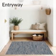thumbnail image 3 of ODIKA 5'x7' Machine Washable Non-Slip Area Rug, Rhythmic Wave Undulating Modern Minimalist Stylish Trendy High Traffic Rug, Ivory, 540120, 3 of 5