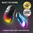 thumbnail image 6 of SteelSeries Aerox 3 Super Light Honeycomb Wireless RGB Optical Gaming Mouse - Onyx, 6 of 7