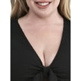 thumbnail image 4 of Terra & Sky Women's Plus Size Crinkle Tie Dress, Sizes 0X-5X, 4 of 4