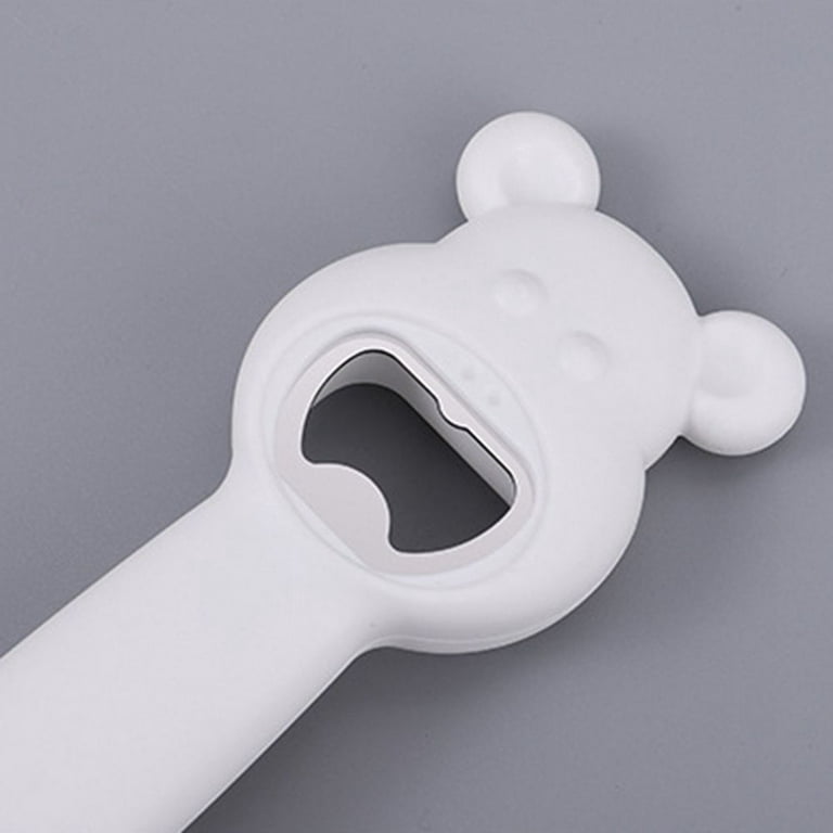 1pc Plastic Can Opener, Cute Bear Design 4 In 1 Handheld Can Opener For  Home