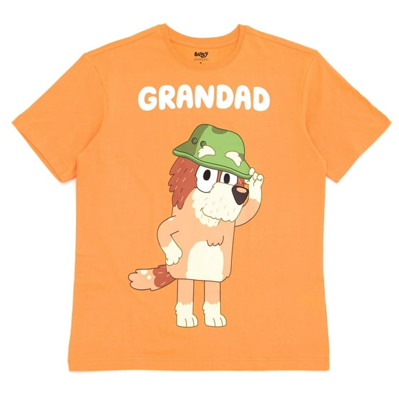 Camiseta gráfica para hombre Bluey Abuelo naranja XL