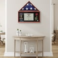 thumbnail image 6 of Reminded Large Military Shadow Box Memorial Flag Display Case fits 5' x 9' Flag, Solid Wood Mahogany Finish, 6 of 7