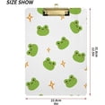 thumbnail image 3 of Coolnut Cute Frog Clipboard, Acrylic Standard A4 Letter Size Clip Board with Low Profile Clip for Office, Classroom, Doctor, Nurse and Teacher, 12.5"x9", 3 of 7