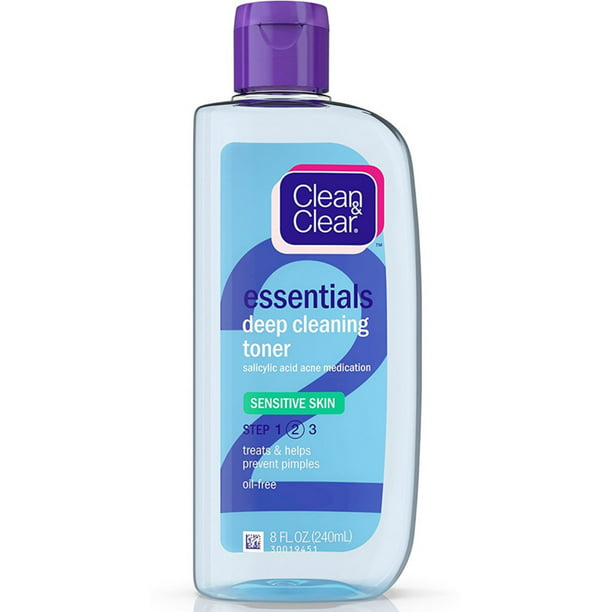 CLEAN & CLEAR Deep Cleaning Astringent Sensitive Skin 8 oz (Pack of 2) -  Walmart.com