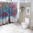 thumbnail image 7 of Orinice Colorful Leaves Bathroom Decor Set with Hooks, Luxurious Graphic Print Polyester Fabric Shower Curtain Set for Bathroom, 100% Polyester, Multi Size, Waterproof 60x72, 7 of 7
