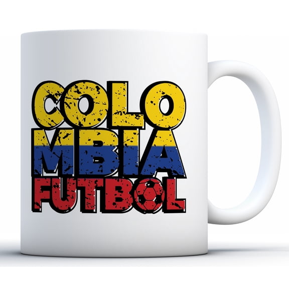 Awkward Styles Colombia Futbol Coffee Mug Colombian Soccer Mugs Soccer Gifts for Men and Women Colombia Coffee Mug Gifts from Colombia Colombian Tea Cups Colombia Travel Mug Amazing Colombia Gifts