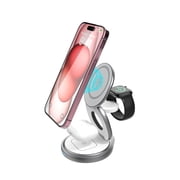 Magnetic wireless charger, strong magnetic absorption, fast charging and convenient,white