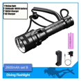 thumbnail image 2 of IPX8 Waterproof Professional Diver Light Powerful Led Diving Flashlight LED Underwater 200M Torch Lamp Lanterna ,Portable, 2 of 6