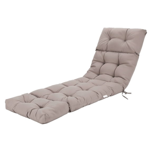 Outdoor Lounge Chair Cushion, Waterproof Replacement Chaise Lounge Cushions for Outdoor Furniture Thickened 71 x 22 x 4.7 Inches Non-Slip with Ties