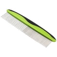 thumbnail image 1 of Pet Life GR28GN Grip Ease Wide & Narrow Tooth Grooming Pet Comb, Green - One Size, 1 of 1